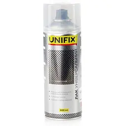 Лак аерозольний UNIFIX 400мл прозорий акриловий матовий.універсальний