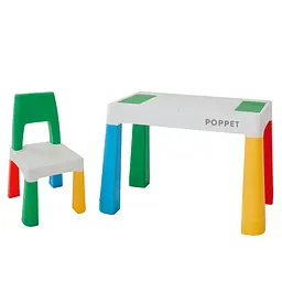 Комплект Poppet Столик Color Green 5 в 1 + Стілець + Подушка на стілець + Набір фломастерів (PP-002G-G) - мініатюра 4