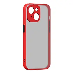 Чехол-накладка для Apple iPhone 14, Frosted Matte, красный, противоударный чехол с защитой всего корпуса, термополиуретан TPU + поликарбонат PC, ArmorStandart (ARM64477)