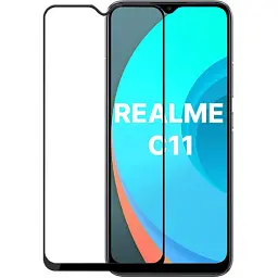 Скло захисне PowerPlant Full screen Realme C11, Black (GL609260)