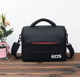Сумка для фотоапарата Canon EOS протиударна Чорний з червоним з дощовиком (IBF030BRD) - мініатюра 3