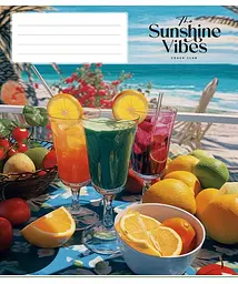 Зошит загальний Школярик Sunshine vibes у клітинку 48 аркушів 10 шт. (048-3319K) - мініатюра 4