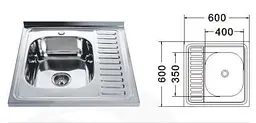 Кухонна мийка Mira MR 6060 Satin Left - мініатюра 3