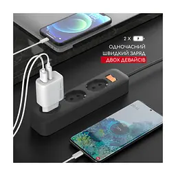 Зарядний пристрій Intaleo 30W GAN USB-C PD+USB-A QC 3.0 white (1283126578274) - мініатюра 6