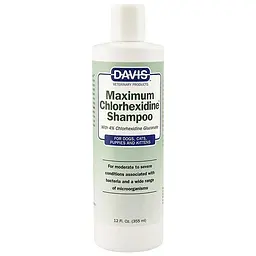 Davis Maximum Chlorhexidine Shampoo 0.355 л шампунь з 4% хлоргексидином для собак і котів з захворюваннями шкіри