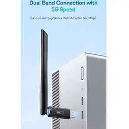 Wi-Fi адаптер 2-діапазонний Baseus FastJoy Series 650 Мбіт B01317600111-02 - мініатюра 5