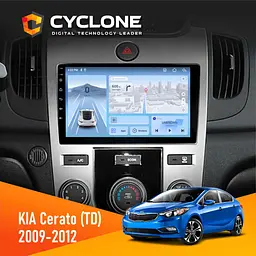 Штатна магнітола KIA Forte (TD) 2009-2012 Cyclone C9-012 4x64, DSP, 4G Cyclone (НФ-00008114)