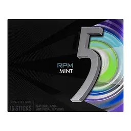 Жувальна гумка Wrigley's 5 Gum RPM Mint Sugar Free 15 sticks - мініатюра 3