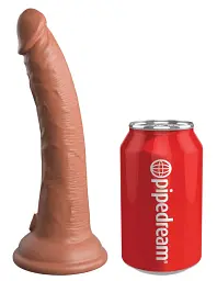 Страпон King Cock Elite Comfy Silicone Body Dock Kit 21 см коричневий - мініатюра 6