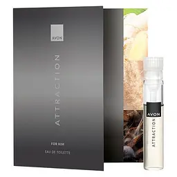 Листівка з пробним зразком туалетної води Avon Attraction для Нього, 0,6 мл (158511545)