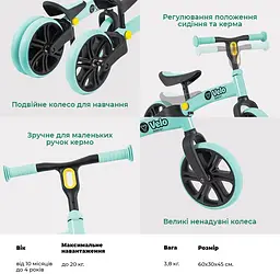 Біговел YVolution Yvelo Junior зелений - мініатюра 6