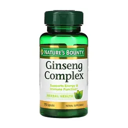 Травы Nature's Bounty Комплекс женьшеня, Ginseng Complex, 75 капсул (NRT11932)