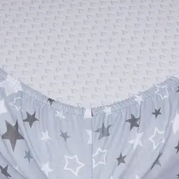 Простирадло на резинці Moon&Star Silver Stars Бязь Gold Люкс 90х190х20 см - мініатюра 2