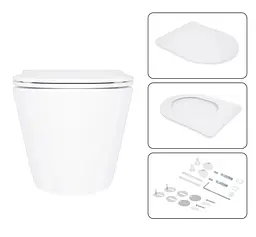 Набір Qtap Nest 4 в 1 підвісний унітаз Swan Ultra Quiet 520x360x320 + комплект інсталяції QT16335180W48200 - мініатюра 7