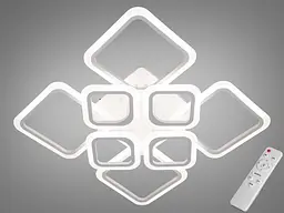 Люстра стельова LED Diasha HA8060/4+4WH з ІЧ пультом, 105W, сучасний стиль для вітальні, спальні, кухні, офісу