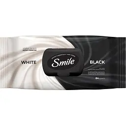 Серветки вологі  Smile Чорні та білі 84 шт (42213050)