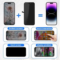 Дисплей для iPhone 14 Pro Max 6.7", Full HD, True Tone, модуль LCD з тачем і інструментами - мініатюра 7