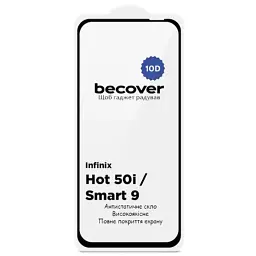 Скло захисне BeCover Infinix Hot 50i (X6531) 10D Black (712713) - мініатюра 2