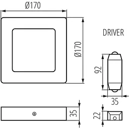 Світильник Kanlux Kanti V2LED 12W-NW-W накладний (28950) - мініатюра 4