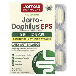 Пробіотики та пребіотики Jarro-Dophilus EPS 10 Billion CFU 60 Capsules Jarrow Formulas vit0005078