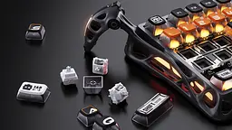 GravaStar Клавіатура механічна Mercury K1 Pro 80keys, GravaStar x Kailh Speedy Mint, BT/WL/USB, RGB, CyberFlare - мініатюра 5