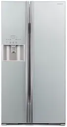 Холодильник SBS Hitachi R-S700GPUC2GS 180х77х92см 2 двері Х-377 л М-212 л A++ NF Інвертор льодогенератор Срібло скло (R-S700GPUC2GS)