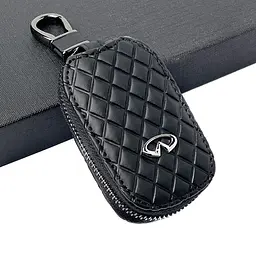 Автомобільна ключниця-чохол для ключів із логотипом Infiniti ромб, чорний