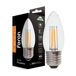 Світлодіодна лампа Feron Filament LB-160 7 Вт E27 4000K