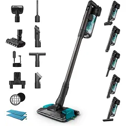 Пилосос Philips Complete Series 8000 бездротовий чорно-блакитний (XC8157/01)