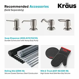 Кухонна мийка Kraus Standart Pro KHT301-18, Нержавіюча сталь - мініатюра 10
