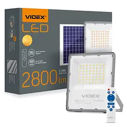 LED прожектор автономний Videx 2800Lm 5000K (25743-000)