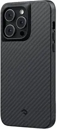 Оригинальный противоударный чехол для iPhone 14 Pro Pitaka Military Grade MagSafe MagEz Case Pro 3 1500D Black/Grey (KI1401PP)
