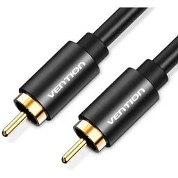 Кабель мультимедійний 1xRCA M to 1xRCA M 1.0m digital black Vention (VAB-R09-B100)