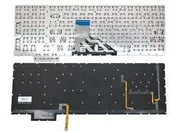 Клавіатура для HP OMEN 15-CE, 15-CE000, 15-ce008ca, 15-ce010ca, 15-ce020ca (RU Black Без Рамки з підсвічуванням). Оригінал. - мініатюра 2