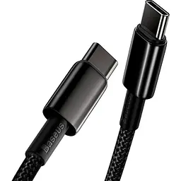 Кабель Baseus Tungsten Gold Fast Charging Data Cable USB-C to USB-C 100W 1m Black (CATWJ-01) [83771] - мініатюра 4
