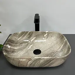 Умивальник VBI Ravenna Jasper накладний VBI-011211, Мармур - мініатюра 2