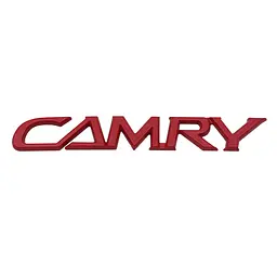 Емблема напис Camry (для Toyota) 138х19 мм Червона на скотчі Пластик (Завод)