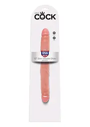 Двосторонній фалоімітатор King Cock Slim Double 30 см тілесний - мініатюра 4