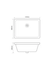 Умивальник врізний під стільницю Mixxus Premium Style-1701 510x380x200 мм з переливом MP6567, Білий - мініатюра 3