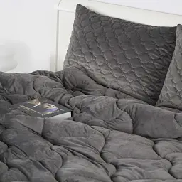 Ковдра ТЕП Velour Double Air темно-сіра 200x210 см - мініатюра 6