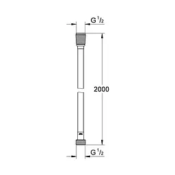 Шланг для душу Grohe VitalioFlex Silver TwistStop 2000 мм 27507001, Хром - мініатюра 2