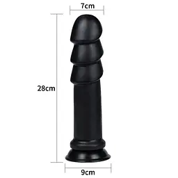 Фалоімітатор King Sized Anal Ripples 28.5 см чорний - мініатюра 8