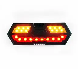 Велосипедна фара задня West Biking YP0701314 22 Led 80 Lm USB 700 mAh дистанційна з сигналами повороту 9х3х3 см (G0001102) - мініатюра 2