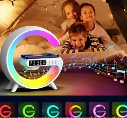 Настільна смарт-лампа з бездротовою зарядкою та динаміком Smart Light Sound Machine G63 - мініатюра 3