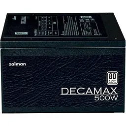 Блок живлення 500 Вт, Zalman Decamax, Black, 80 Plus, Active PFC, 12 см HDB, 3xMolex/4xSATA/2x6+2-pin/1x4+4-pin/1x20+4-pin, захист OPP/OVP/UVP/SCP, ATX V2.31 - мініатюра 5