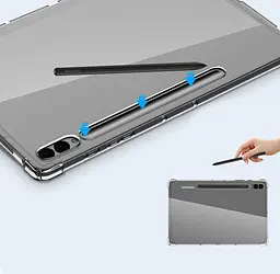 Силіконовий чохол бампер Primolux Silicone для планшета Samsung Galaxy Tab S9 FE Plus (SM-X610 / SM-X616) 12.4" Clear - мініатюра 6