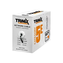 Кабель вита пара UTP CAT5E CCA 0.51mm LDPE Outdoor Trinix 305m (33-00188) - мініатюра 3