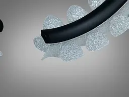 Стильна стельова LED люстра Diasha 2511/400BK чорна 40W з пультом 7 м2 - мініатюра 6