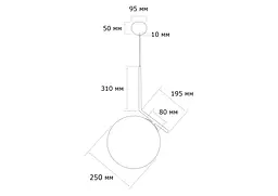 Підвісний світильник MJ-Light IC 250 BK 16013 - мініатюра 3