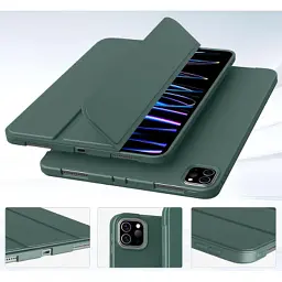 Чохол до планшета BeCover Tri Fold Soft TPU Silicone Apple iPad Pro 11" M4 2024 Dark Green (711746) - мініатюра 2